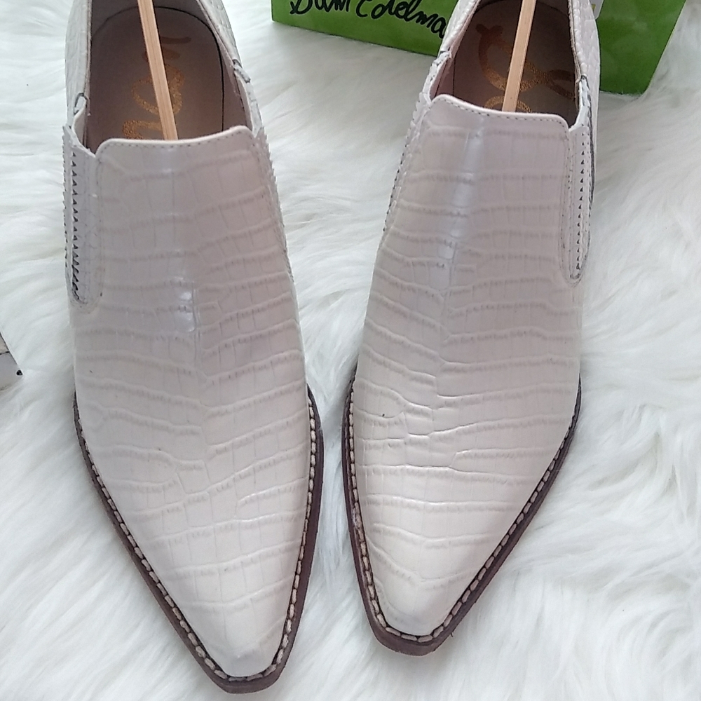SAM EDELMAN Walton Croc Embossed Leather Bootie S6 - Picture 11 of 13